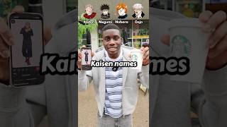 Can The Starbucks Spell Jujutsu Kaisen Names? #starbucks #jujutsukaisen #yujiitadori #gojo #megumi