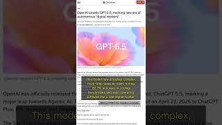 🧐👉 GPT-5.5: OpenAI’s New AI Agent Dominates Coding and Digital Workflows #QixNewsAI