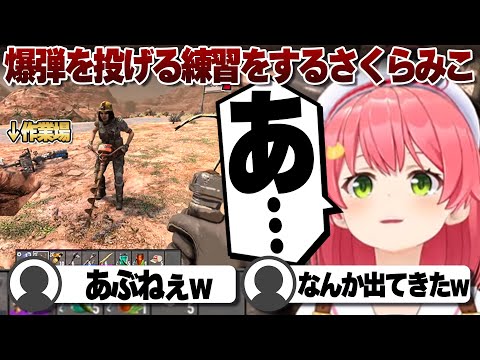 【コメ付き】穴掘り奴隷の近くで爆弾投げの練習をするさくらみこ【ホロライブ/さくらみこ/切り抜き】 #さくらみこ