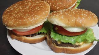 طريقة عمل البرجر في البيت  ( همبركر اللحم ) - How to make Burger at home