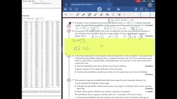 Central limit theorem [a-level further maths] edexcel statistics 1 ch5 mixed