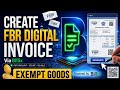 How to Create Exempt Goods Invoice | FBR Digital Invoicing | Billix