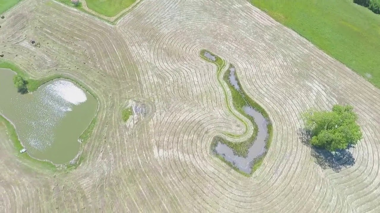 Scenes and Aerial view of Our Round Hay Baling Kioti Tractor John Deere Baler YouTube