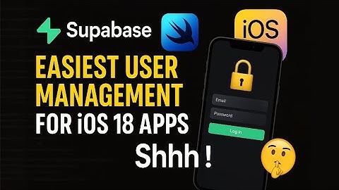 Supabase + SwiftUI: Easiest User Management for iOS 18 Apps (Shhh!)🤫