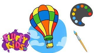 Coloring Pages & Drawing For Kids Learn To Draw Colorful Balloon I Coloring Book
