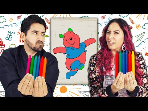 COLORINDO COM TRÊS CORES DESENHOS FAMOSOS USANDO GIZ DE CERA | Gabriel e Shirley 2.0