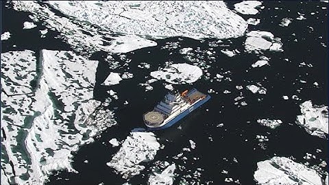 Drone helps ship navigate Arctic ice