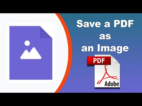 How to save a pdf as an image using Adobe Acrobat Pro DC