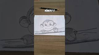 Como Desenhar Número 3 Macaco