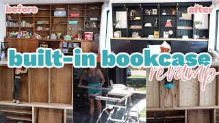 BUILT-IN BOOKCASE REVAMP | DIY MAKEOVER | OUT WITH THE OLD, IN WITH THE NEW | DENISE BANGIYEV