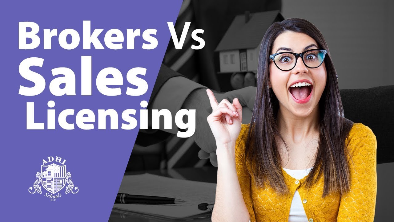 Broker vs salesperson real estate license in California.  What's the difference?