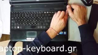 Fujitsu AH530 AH531 NH751 keyboard replacement - Αλλαγή πληκτρολογίου Fujitsu Lifebook AH530