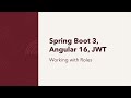 Spring Boot 3, Angular 16, JWT - Working with Roles