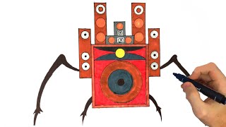 Drawing Speaker man transform in Spider Woofer | Skibidi toilet | Cameraman | Titan Tv man