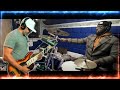 Bass Freestyling with Drummer in the studio