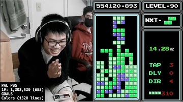 2.1 MILLION POINTS AND 893 LINES ON PAL TETRIS KILLSCREEN