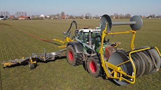 Fendt 820 Vario with Tjalma slurry injector using Raven RS1, CR12 and section control!