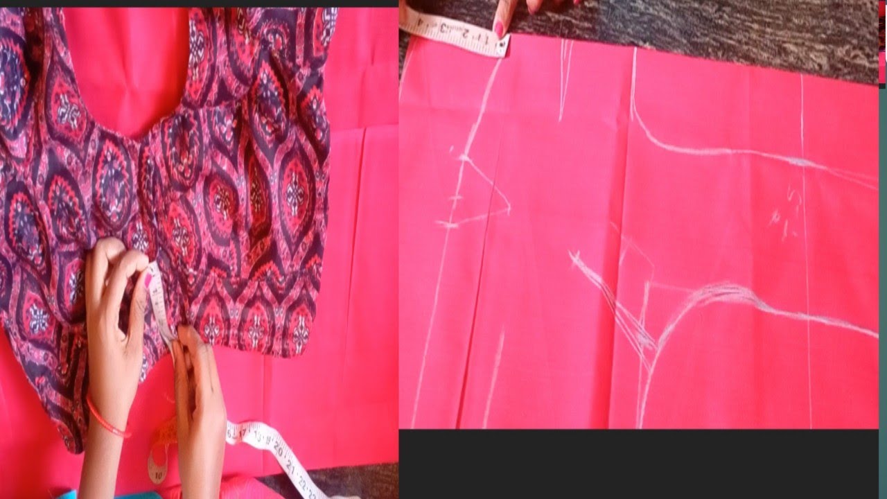 ರೆಡಿ ಬ್ಲೌಸ್ ಇಂದ ಅಳತೆ ತೆಗೆದುಕೊಳ್ಳುವುದು#  36 size blouse marking and cutting #chandu kannada vlogs