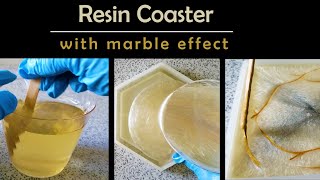 Resin Coaster with a Marble Effect| Marble Resin Coasters| How to create marble effect in your Resin