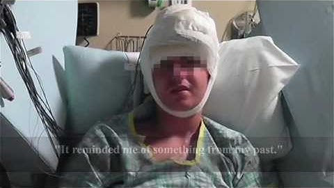 Associative visual "hallucination" with stimulation to left ventromedial temporal cortex