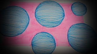 Unique Pink Blue Art Circle Art Line Art Easy To Draw Drawing Unique Drawing