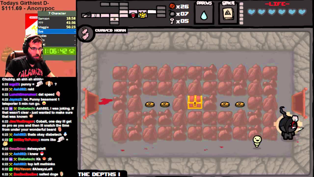 Binding of Isaac-World Record All 7 characters