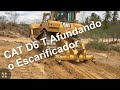 Trator de Esteira CAT D6 T no Escarificador Movendo Muita Terra