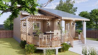 Gorgeous Beautiful  Tiny House Oasis With 7x9 meters ( 24 x 30 ft ) | Exploring Tiny House