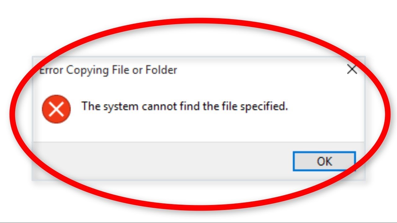 the system cannot find the file specified คือ  Update 2022  How To Fix The System Cannot Find The File Specified || Error Copying File Or Folder