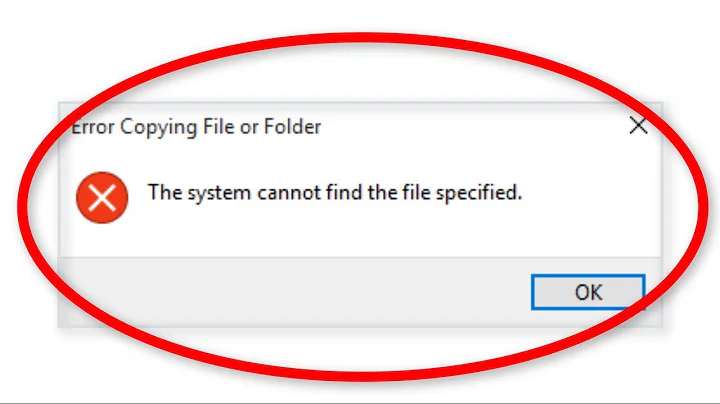 How To Fix The System Cannot Find The File Specified || Error Copying File Or Folder