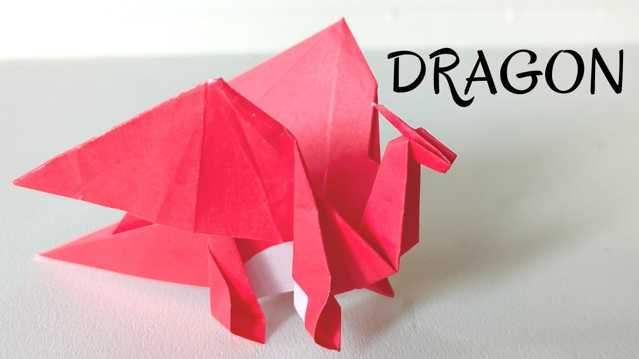 折り紙 ドラゴン 龍 竜 恐竜 簡単 かっこいい 折り方 1枚で折る おりがみ Ver 05 Origami Room おりがみルーム 折り紙 モンスター