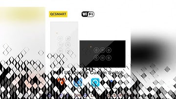 QCSMART WiFi Double Curtain US Switch Tuya Smart Life Remote Control Blinds Roller Shutter Percentag