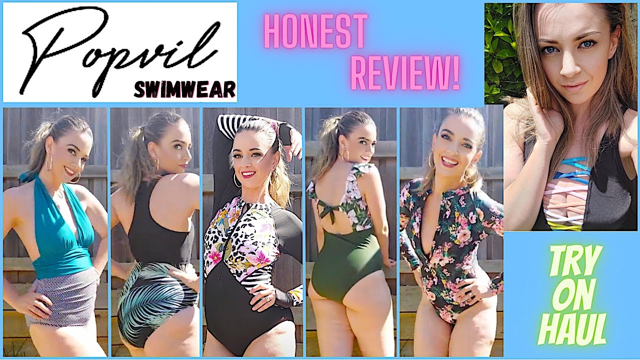 POPVIL HONEST REVIEW TRY ON SWIMWEAR HAUL! CURVY REAL WOMAN ONE PIECE SWIM SUITS 