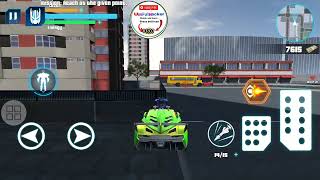 flying police Robot car transform gameplay | Android games screenshot 5