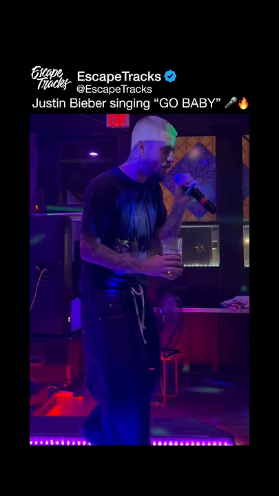 Justin Bieber singing “GO BABY” 🎤🔥