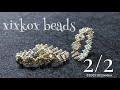【DIY】xixkox beads 2/2💍スワロフスキーと特小シードビーズで編む指輪 ビーズステッチ #beadingtutorial