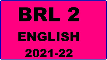 BRL 2 Solved Assignment 2021-22 in ENGLISH,  Whatsapp For Pdf  9992290905.