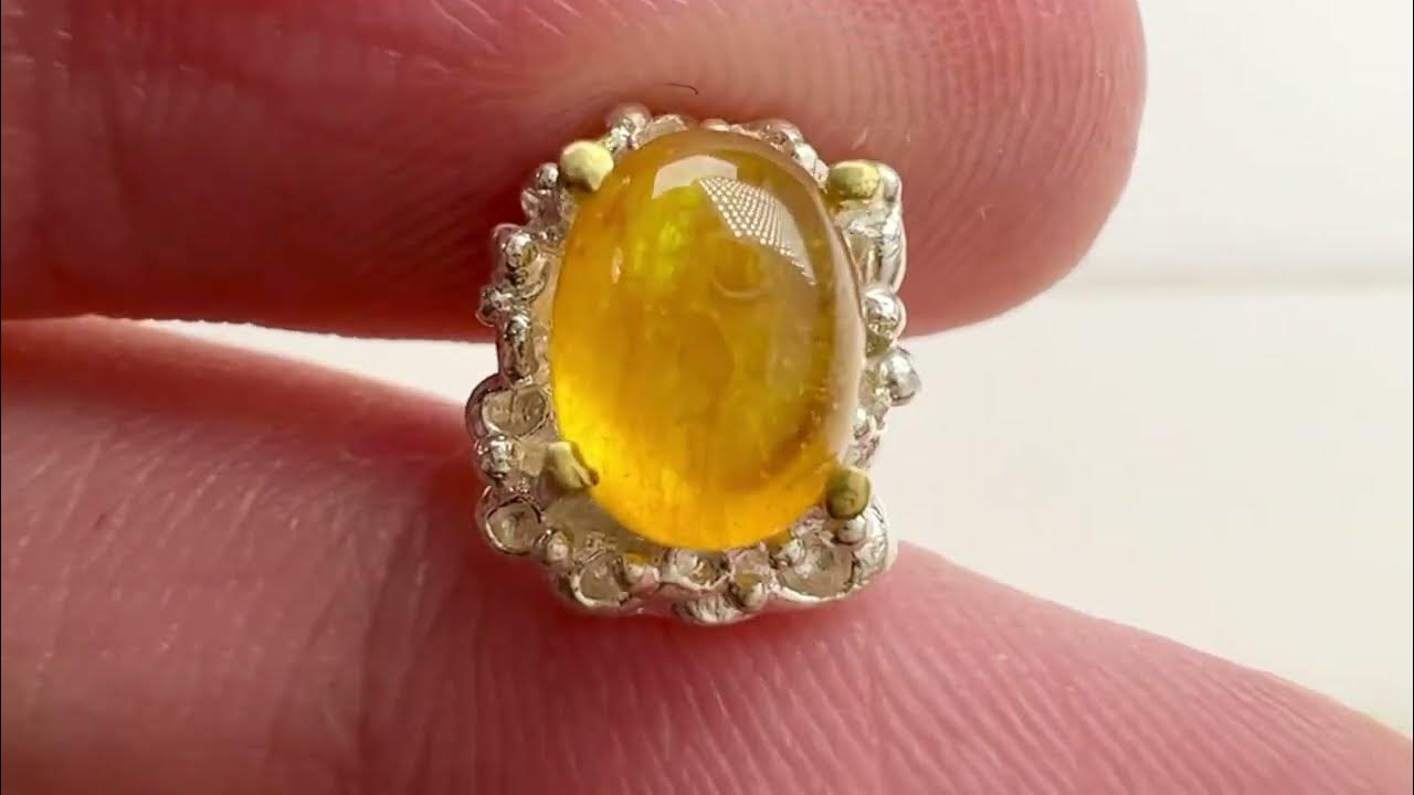 Серьги с натуральными желтыми сапфирами - YouTube