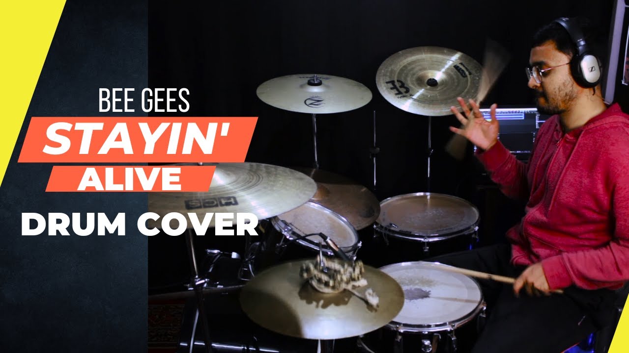 Stayin' Alive Bee Gees Drum Cover YouTube