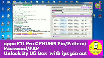 oppo f11 pro pin,pattern,password,frp unlock by Ufi box