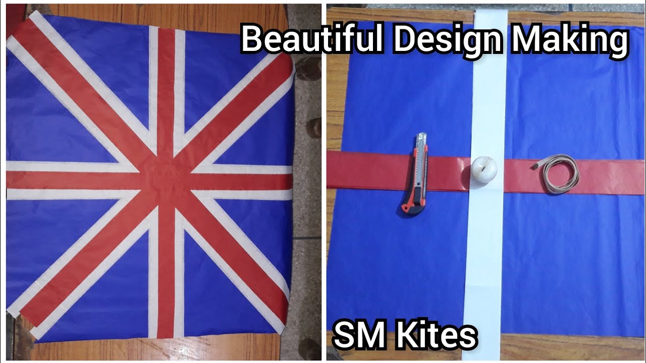 Kite Paper Craft. England Flag Kite Making. Easy Way To Make Beautiful Paper Design. German Paper.