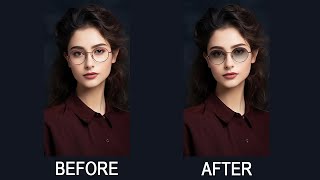 How to create black sunglasses from normal glass in Photoshop screenshot 5