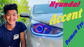 Hyundai Accent DRL + Demon Eye