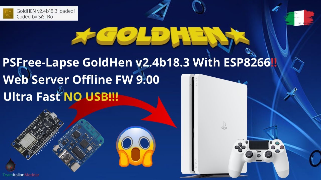 🎮 Jailbreak PS4 9.00 OFFLINE con ESP8266 – Nessuna Chiavetta USB, Nessuna Connessione Internet