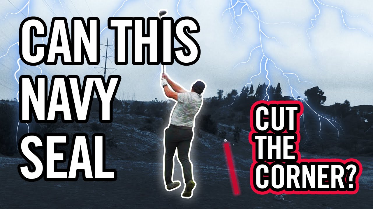 Ret. Navy SEAL tries to cut the corner at ADM BAKER Golf Course - YouTube