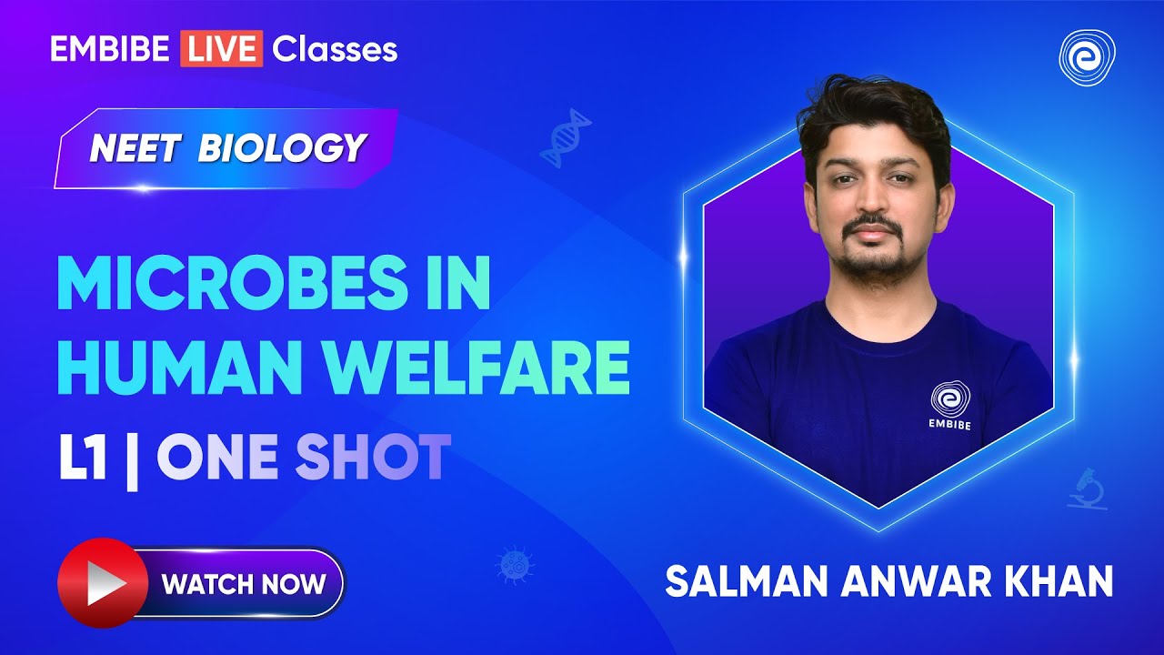 Microbes in Human Welfare | L1 | One Shot | NEET 2024 Biology | Salman ...