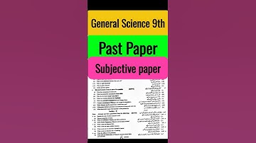 General Science 9th Past Paper || 9th General Science guess paper #pastpapers #generalscience