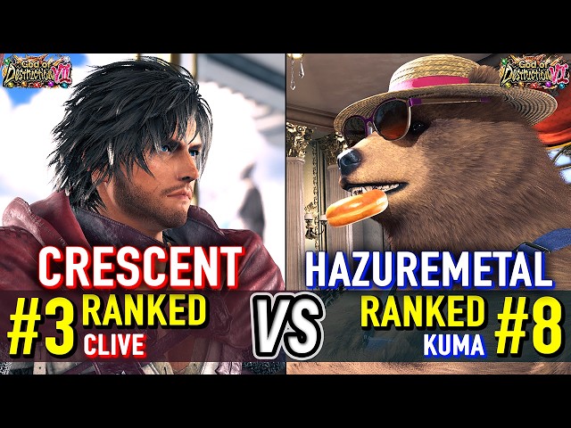T8 🔥 CRESCENT (#3 Ranked Clive) vs HAZUREMETAL (#8 Ranked Kuma