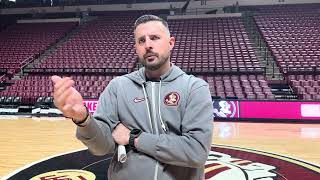 FSU Basketball | Luke Loucks on Senior Day, facing SMU, and an AJ Swinton update