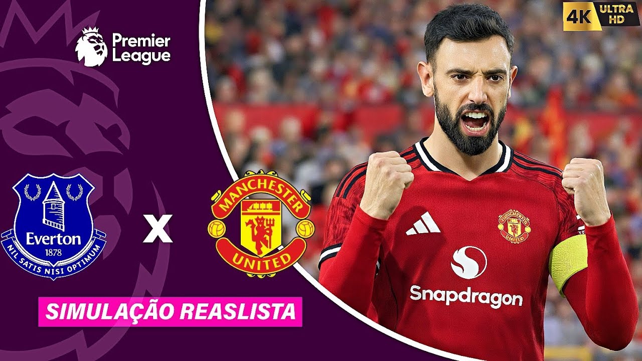 Everton vs Manchester United | Premier League | Simulação 4K Ultra HD (60FPS) Pes 2021 Gogosz Patch.